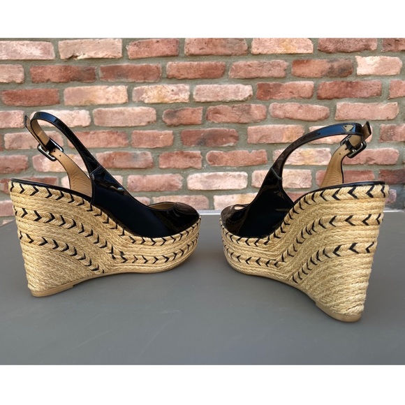 Valentino Patent Leather Espadrille Wedges - S 39 - Picture 7 of 10